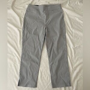 Mario Serrani Stripped Comfort Stretch Capri Pants size medium